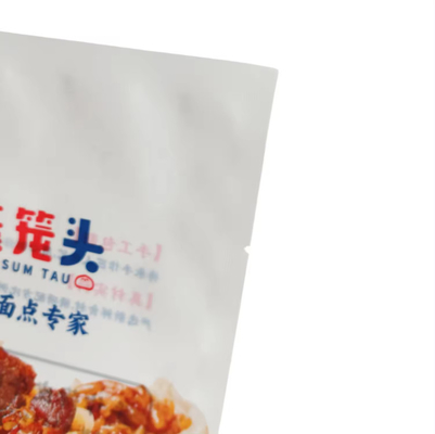 560g Sığır eti Siomai Torbası Mat Beyaz Dondurulmuş Üç taraflı Dükkanlı Dondurulmuş Taze Saklama Torbası