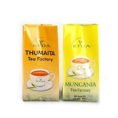 Özel Baskılı Laminasyonlu 240g 500g Su geçirmez Plastik Torba Torba Arka Peçete Mühürlü Folyo Gıda Derecesi Çay Paketleme Torbaları Yan Gusset