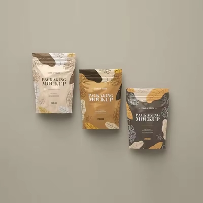 Yeniden kapatılabilir gıda sınıfı ambalaj Stand Up Pocket Matt Yüzey Zipper Bag With Valve Foil Ziplock Coffee Bag