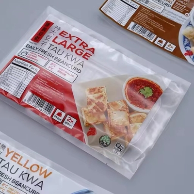 Özel Baskı Gıda Paketleme Çantası Üç Taraflı Sızdırma Çantası Naylon Paketleme Dondurulmuş Gıda Çantası Dumpling Deniz Meyveleri Karides
