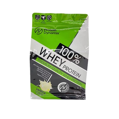 Aktif Protein Artı Alüminyum Folyo Cüzdan Baskılı Yüksek Sürahi Protein Tozu Paketleme Çantaları Fermuarlı Cüzdan