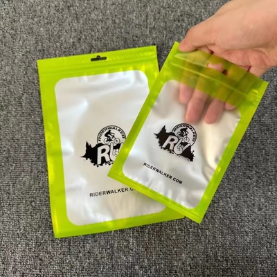 100 Parça Mylar Kokusuz Kapanabilir Çantalar Açık Pencere Zip Kilit Kapama Mücevherler Şeffaf Plastik Çantalar
