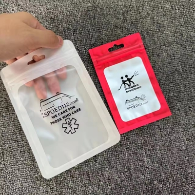 100 Parça Mylar Kokusuz Kapanabilir Çantalar Açık Pencere Zip Kilit Kapama Mücevherler Şeffaf Plastik Çantalar