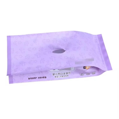 Özel Logo Yan Gusset Plastik Düz Deri Bakımı Islak Menekiller Bebek Islak Doku Paketleme Filmi Çantası