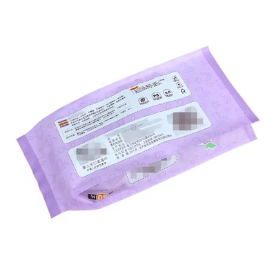 Özel Logo Yan Gusset Plastik Düz Deri Bakımı Islak Menekiller Bebek Islak Doku Paketleme Filmi Çantası