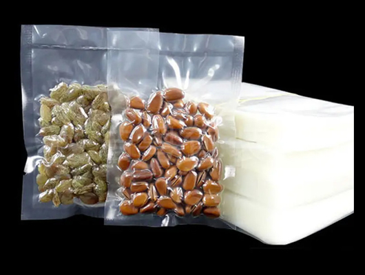 Sızdırmaz Gıda Sınıfı Laminasyonlu Şeffaf Naylon Balık Deniz Ürünleri Plastik Ambalaj ısı mühürü vakum mühür torbaları