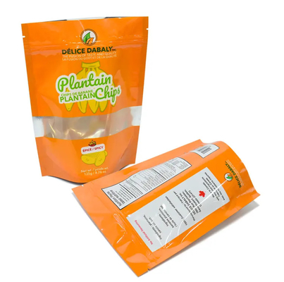 Atıştırmalık Patatesler Paketleme Özel Logo Fermuar Gıda Kaliteli Çantalar Poşet Çuvalı Plantain Patatesleri Yeniden Kapanabilir Kompozit Plastik