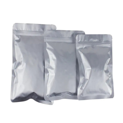 Hotsale Gıda Derecesi Yeniden Kapanabilir Plastik Sıfırlama Fermuar Gümüş Çanta Mylar Fermuar Kilitleme Ambalaj Özel Alüminyum Çanta Yazdır