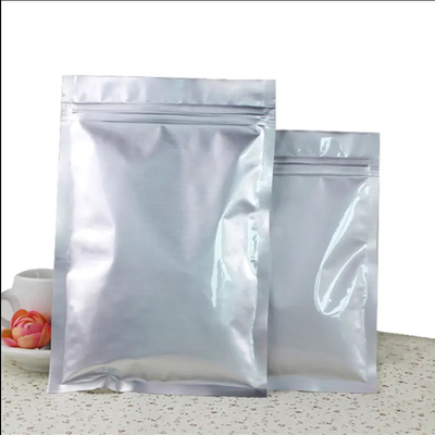 Hotsale Gıda Derecesi Yeniden Kapanabilir Plastik Sıfırlama Fermuar Gümüş Çanta Mylar Fermuar Kilitleme Ambalaj Özel Alüminyum Çanta Yazdır
