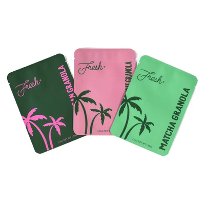 Özel Baskılı Laminasyonlu Alüminyum Folyo Zip Kilitli Çantalar Logosuyla Mini Düz Cüzdan Geri Dönüştürülebilir 3 Yan Düğme Zipper Cüzdanı