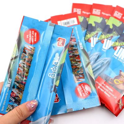 3 yan mühür özel baskı atıştırmalık ambalaj plastik torba ısı mühürlenebilir çanta / arka mühürlü plastik torba