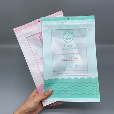 Şeffaf Şeffaf Eldivenler Ambalaj Müttefikler için Dondurulmuş Fermuar Torbası Kozmetik Plastik Mylar Fermuar Torbaları Üç Yan Dükkan