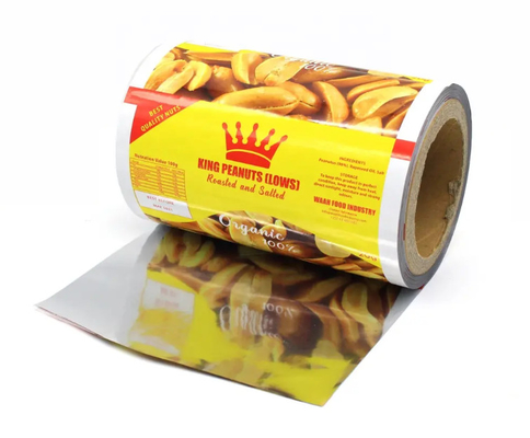 Atıştırmalık/Patates Çipsi/Fındık Paketlemesi için Kullanılan Plastik Baskı Film Rulo Fabrikası, Laminasyonlu Küçük Çanta Atıştırmalık Paketleme Film Rulo