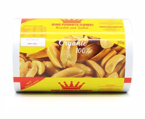 Atıştırmalık/Patates Çipsi/Fındık Paketlemesi için Kullanılan Plastik Baskı Film Rulo Fabrikası, Laminasyonlu Küçük Çanta Atıştırmalık Paketleme Film Rulo