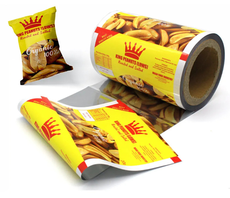 Toptan Gıda Kaliteli Baskılı Çipler Ambalaj Torbaları Laminat Rulolar PET Plastik Torba Rulo Mylar Alüminyum Ambalaj Folyo Film Rulo