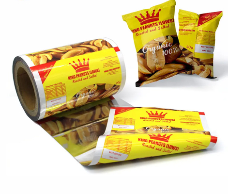 Toptan Gıda Kaliteli Baskılı Çipler Ambalaj Torbaları Laminat Rulolar PET Plastik Torba Rulo Mylar Alüminyum Ambalaj Folyo Film Rulo