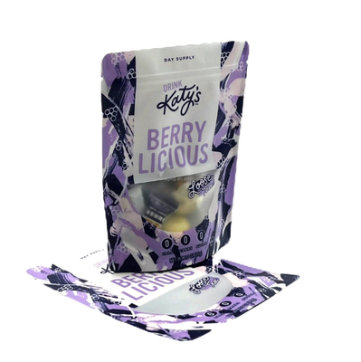 Geri dönüştürülebilir PET Mylar Ziplock Stand Up Pocket Bag Herbal Yeşil Yapraklar Sıfır Siyah Kahve Doypack Sachet Matcha Çay Torbası Depolama