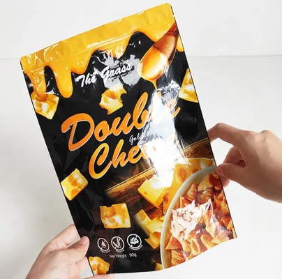Özel Baskı Sıcaklık Kapalı Mısır Atıştırmalık Paketleme Çantası Plastik Laminat AL Gıda Paketleme Stand Up Pocket