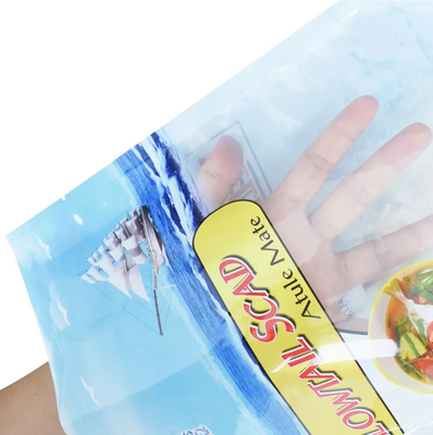 Özel yazıcı ısı mühürü Üç taraflı sızıntı geçirmez kollar Vakum Plastik Dondurulmuş Gıda Paketleme Çanta