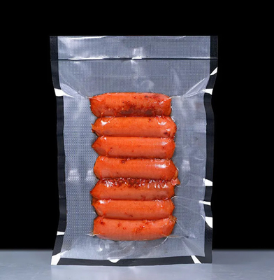 China Supplier Wholesale Vacuum Seal Bag Teksturlu Rezil Siyah Şeffaf Gıda Ambalajı Vacuum Sealer Bags
