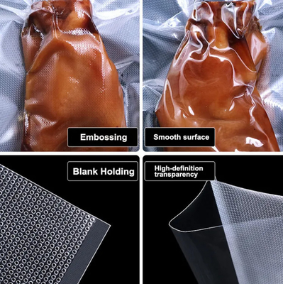 China Supplier Wholesale Vacuum Seal Bag Teksturlu Rezil Siyah Şeffaf Gıda Ambalajı Vacuum Sealer Bags
