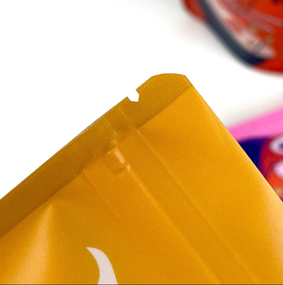 Tekrar kullanılabilir mühürlü plastik fermuar torbası bisküvi atıştırmalığı gıda stand-up poşet nem geçirmez mühürlü ambalaj torbası