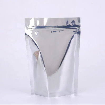 Parlak Tekrar Kullanılabilir Laminasyonlu Alüminyum Folyo Gıda Teslimi Ziplock Çantalar Yin Yang Stand Up Pocket Açık Ön