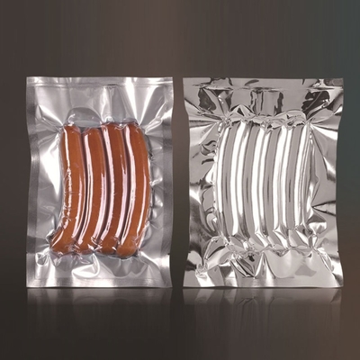Özelleştirilmiş Gıda Sınıfı Plastik, Saf Alüminyum, Şeffaf 3 Tarafı Kapalı Vakum Torbası, Buharda Pişirme Torbası, Gıda Saklama Ambalajı