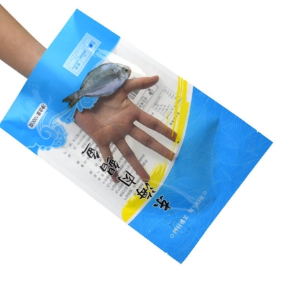 Özel baskı, ısı mühürleme, laminatör, sızıntı geçirmez naylon düz torba, plastik et ve balık dondurulmuş gıda ambalajı, vakum torba