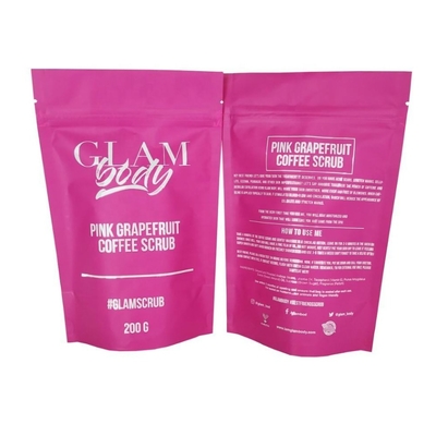 Özelleştirilmiş Baskılı Alüminyum Folyo Banyo Tuzu Baharat Kahve Gıda Ambalajı Fermuarlı Kilitli Çanta Plastik Polyester Film Sabun Kesesi