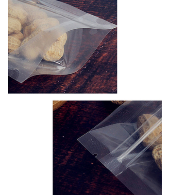 100 pcs tam temiz Zip kilitli ayağa kalkan poşet yeniden kilitlenebilir hediye ambalajı yiyecek depolama için poşet