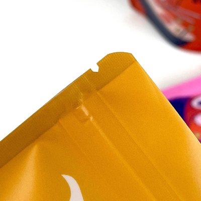 Tekrar kullanılabilir mühürlü plastik fermuar torbası bisküvi atıştırmalığı gıda stand-up poşet nem geçirmez mühürlü ambalaj torbası