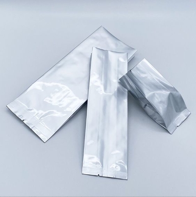 Toptan su geçirmez PE Alüminyum Toz Çantaları Laminasyonlu Sıcaklık Dükkanı Yan Gusset Vakum Çanta Saklama İçin Alüminyum Folyo