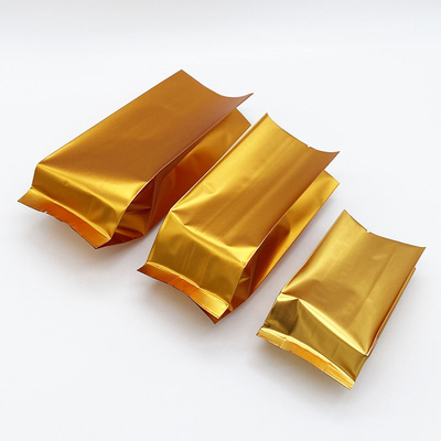 Özel Logo Yan Körük Düz Tabanlı Ayakta Durabilen Kese Alüminyum Folyo Çay Poşetleri Isı Yalıtımlı CPP & PE Plastik Gıda Ambalajı