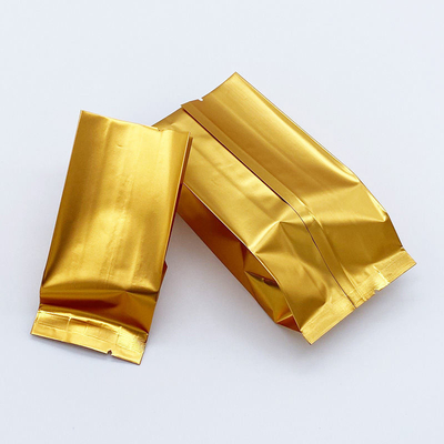 Özel Logo Yan Körük Düz Tabanlı Ayakta Durabilen Kese Alüminyum Folyo Çay Poşetleri Isı Yalıtımlı CPP & PE Plastik Gıda Ambalajı