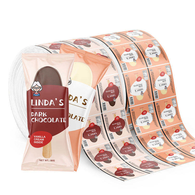 Özel Baskılı Gıda Ambalajı Plastik Rulo Film Dondurma Ambalajı Alüminyum Folyo Lamine Rulo Film