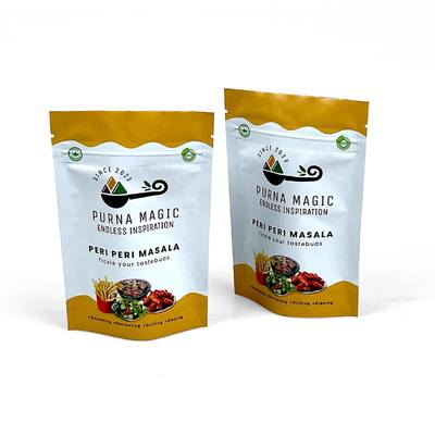 Gıda ambalajı için özel basılı dik durma ziplock poşet Atıştırmalık için şeker toz fındıklar kuru baharat tozları şeker