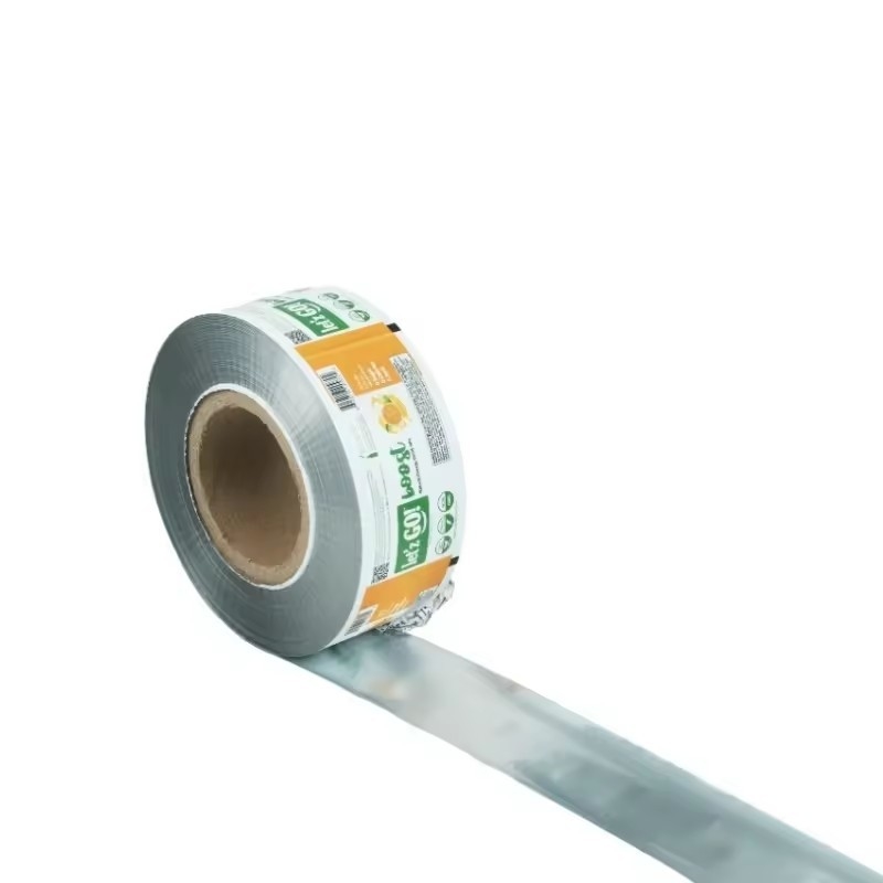 Özel Baskı Otomatik Çuval Ambalaj Gıda Kaliteli Plastik Laminasyonlu Alüminyum Folyo Rulo Film Kurabiye Gıda Ambalajı