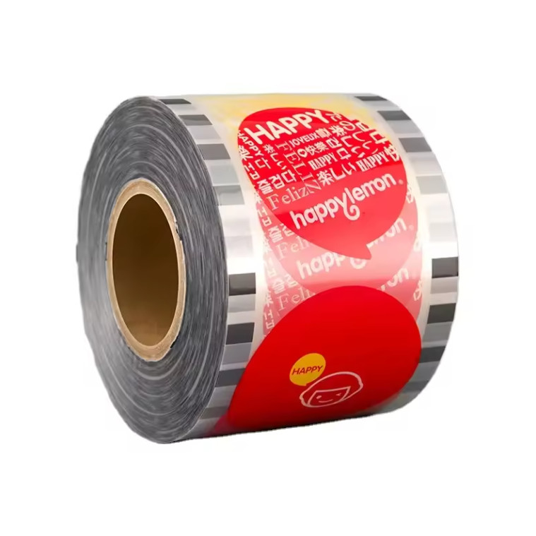 Laminasyonlu Plastik Rulo Sileme Filmi Paketleme Özel Baskılı 90mm 95mm Genel Sileme Filmi Pp Kağıt Filmi Bubble Tea için