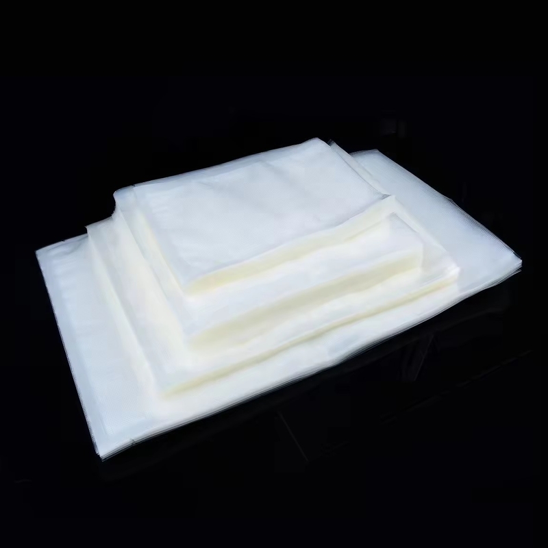 Yüklü Görevli Şeffaf Vakum Çubukları Gıda tasarrufu için Nylon Plastik Ambalajı Büyük Şeffaf Vakum Sealer Çuvalı