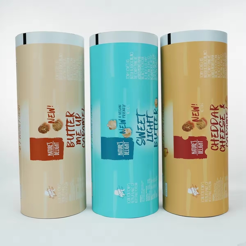 Fındıklar için özel basılı rulo filmi Kurutulmuş meyveler Atıştırmalıklar Ve Gıda Otomatik Paketleme Makineleri