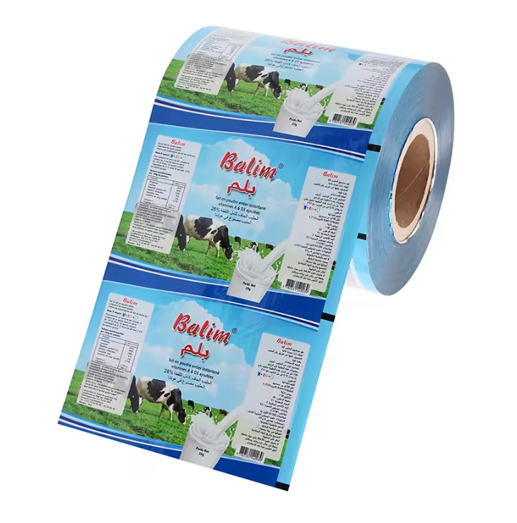Esnek Laminasyonlu Alüminyum Plastik Film Rulo Gıda Paketleri Süt Baharatı Tozu Paketleme Çay Şeker Dükkanlı Film