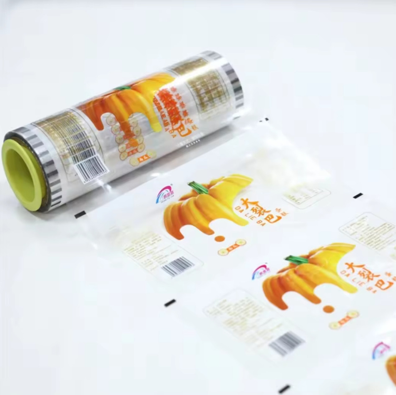 Yüksek Kaliteli Gıda Sınıfı Açık Plastik Film Rulo Paketleme İçin Özel Baskı Paketleme LDPE/OPP/PE Sarma Rulo Filmi