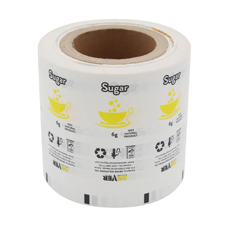 Toptan Özel Plastik Gıda Paketleri Laminated Roll Film Şeker Kağıt Çuvalı Otomatik Paket Film Satılık