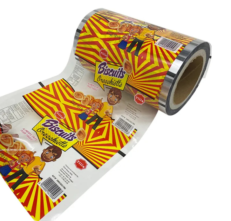 Özel Baskı Jeli Torbası Atıştırmalık Paketleme Otomatik Patates Cips Paketleme Rulolar Laminasyonlu PE Gıda Paketleme Rulo Film
