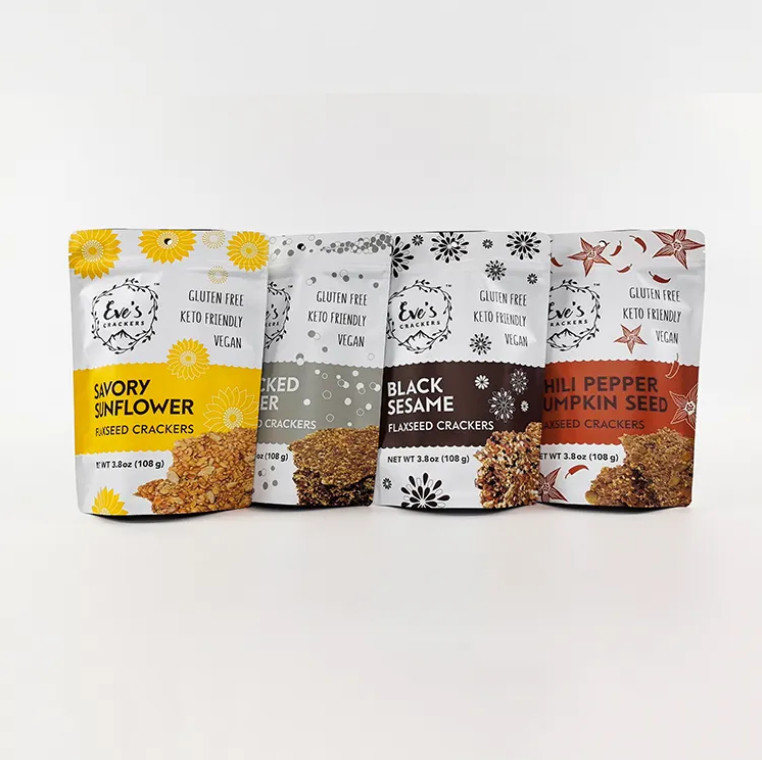 Özel Basılmış 100g 250g 500g Kalkın Çanta Keten Fındık Keker Kokusuz Fermuar Gıda Paketleme Torbaları