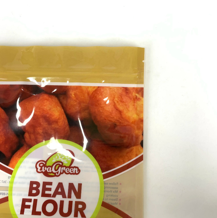 Ekoloji dostu yeniden kilitlenebilir plastik torba fasulye un şekerli kurabiyeler atıştırmalık paket torbası yemek için direk fermuar torbası